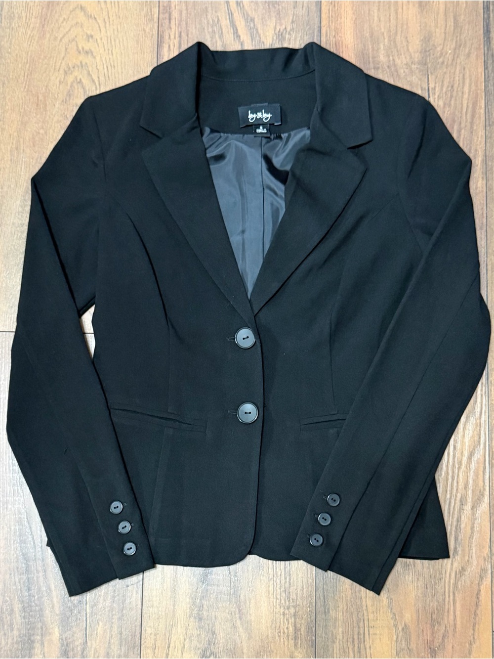 by & by Black Women's Tailored Blazer